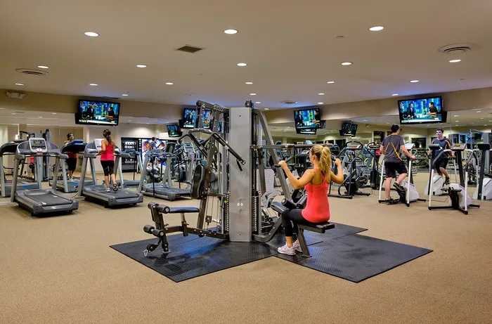 Build strength and endurance in our community fitness center where neighbors come together to pursue their health and fitness journeys. |  International Village Lombard |  International Village Lombard Apartments