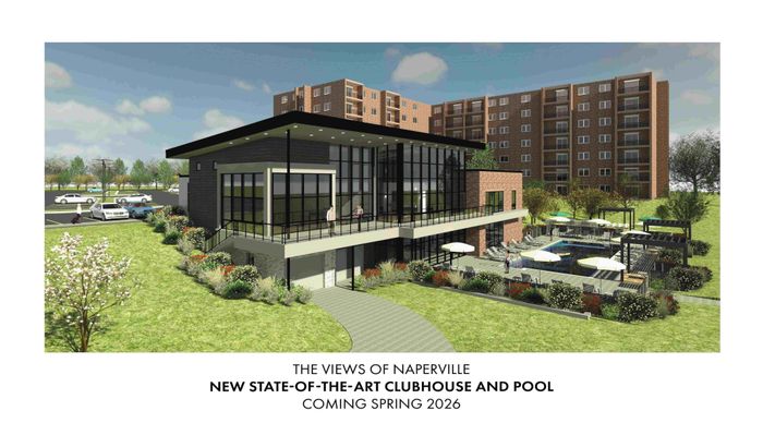 Gather, socialize, and relax in our tastefully decorated community clubhouse with comfortable seating areas. | The Views Of Naperville | Apartment in The Views Of Naperville
