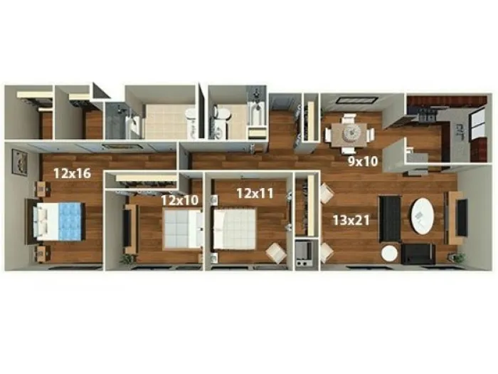 3 bedroom 2 bath