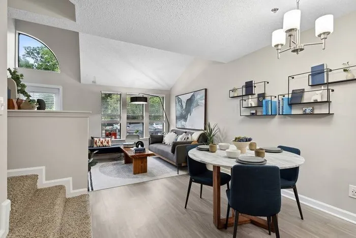 dining room and living room