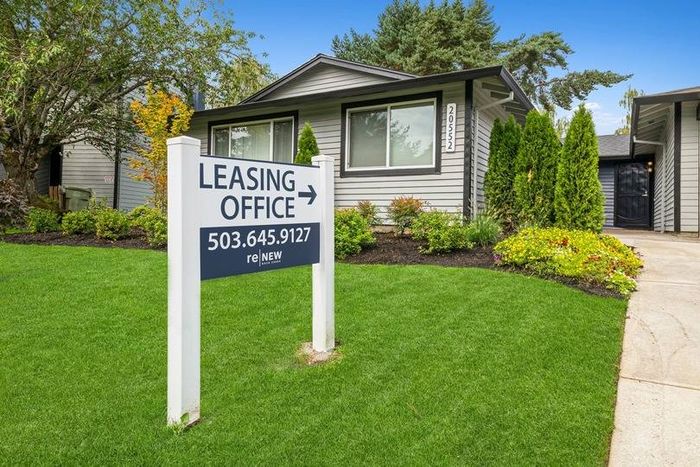 ReNew Rock Creek leasing center sign