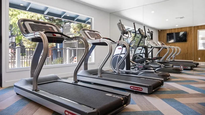 ReNew One59 Treadmills in Fitness Center with View Outside Through Oversized Windows