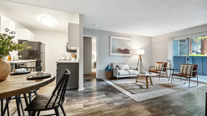 ReNew One59 Living room, dining room, kitchen with Vinyl Flooring