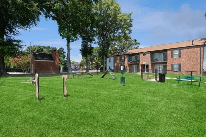 Dog Park at ReNew Virginia Beach with agility equipment