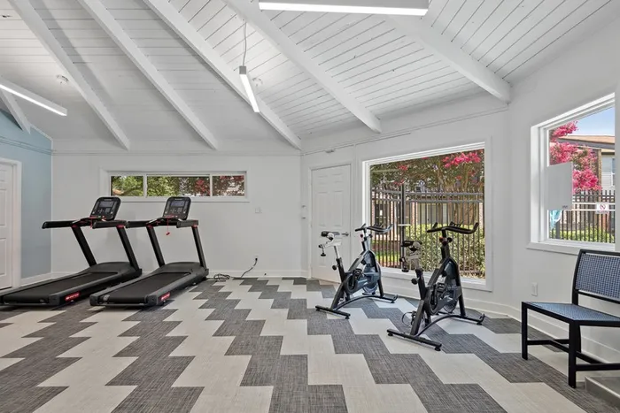 Renovated fitness center at ReNew Virginia Beach with cardio machines