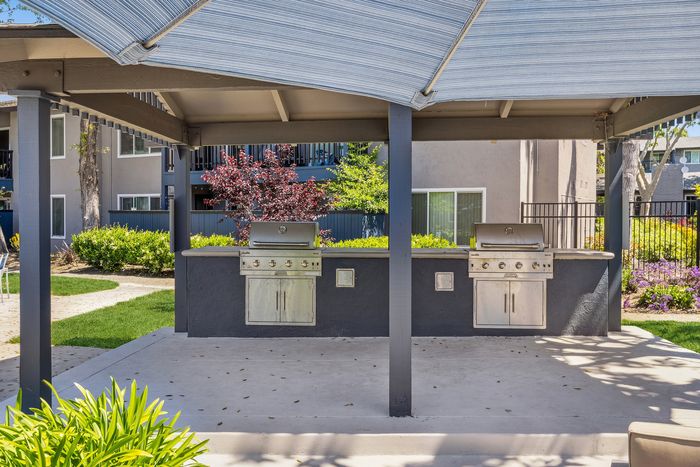 ReNew Berryessa Outdoor BBQ Area with Modern Grills