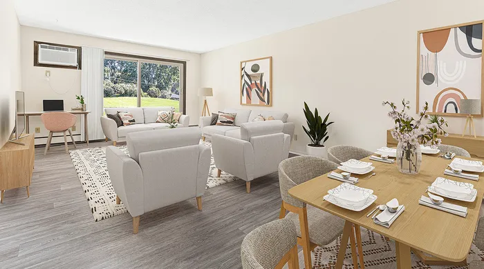 ReNew at the Grove Dining Area and Living Room