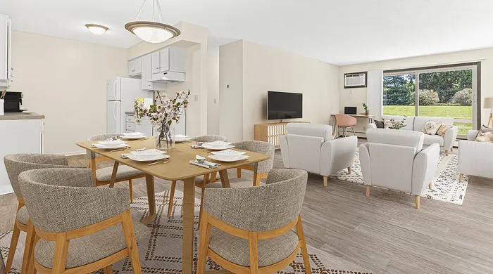 ReNew at the Grove Dining Area and Living Room