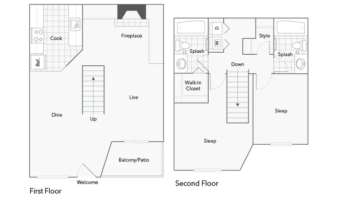 Floorplan Images | ReNew on Ridgewood Apartments & Townhomes
