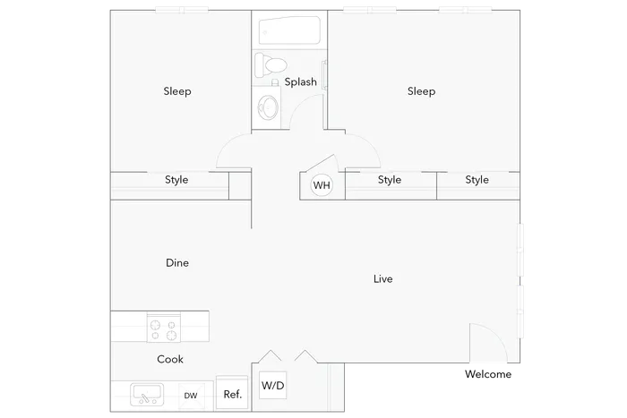 Berkley | 2-Bedroom Floorplan