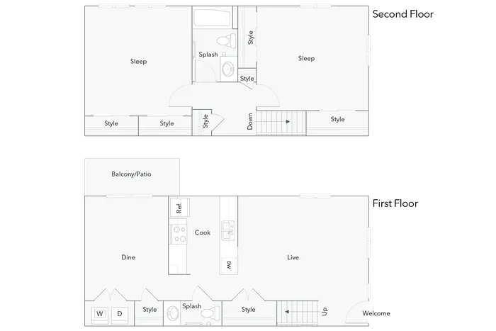 Cape Coral | 2-Bedroom Floorplan