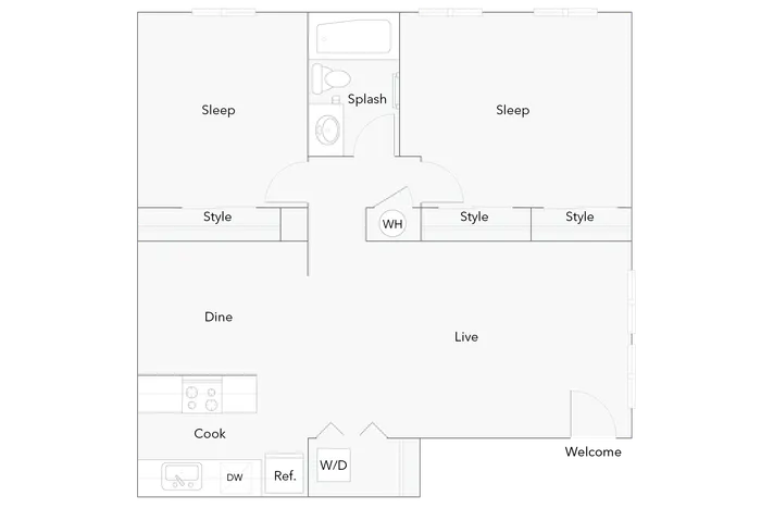 Baldwin | 2-Bedroom Floorplan