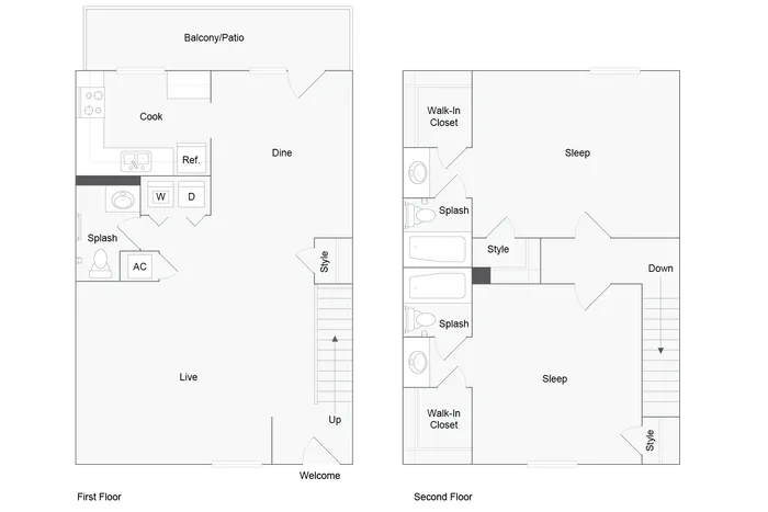 Canton | 2-Bedroom Floorplan