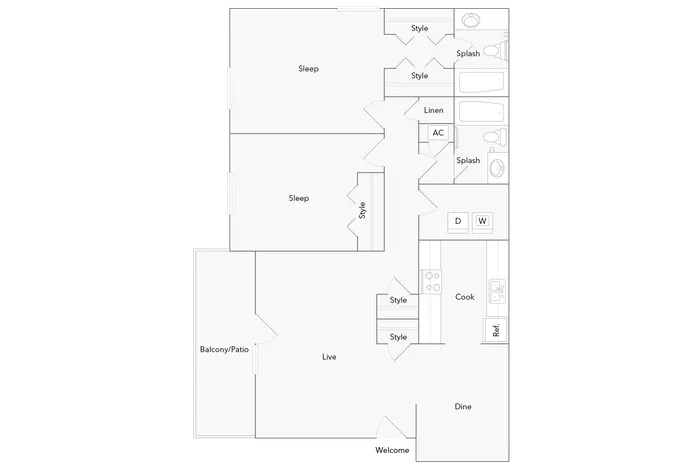 Carlisle | 2-Bedroom Floorplan