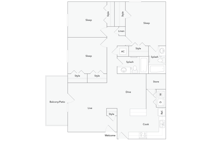 Derry | 3-Bedroom Floorplan