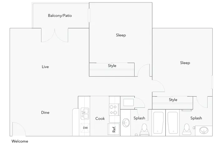 Cambridge | 2-Bedroom Floorplan