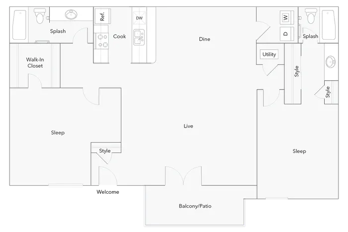 Chelsea | 2-Bedroom Floorplan