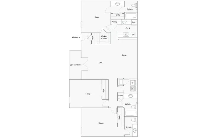 Dormont | 3-Bedroom Floorplan