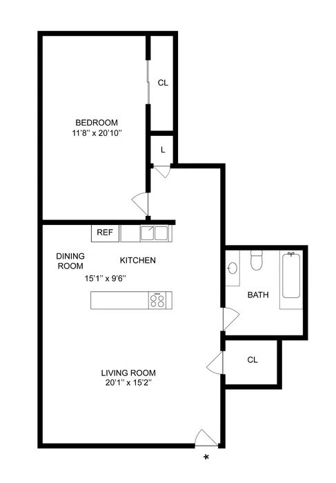 A3 | 1-Bedroom Floorplan