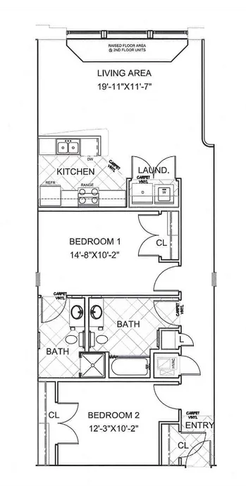 Brady LURA | 2-Bedroom Floorplan