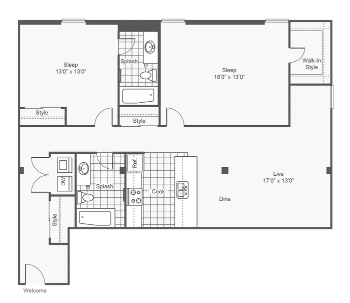 Eclipse | 2-Bedroom Floorplan