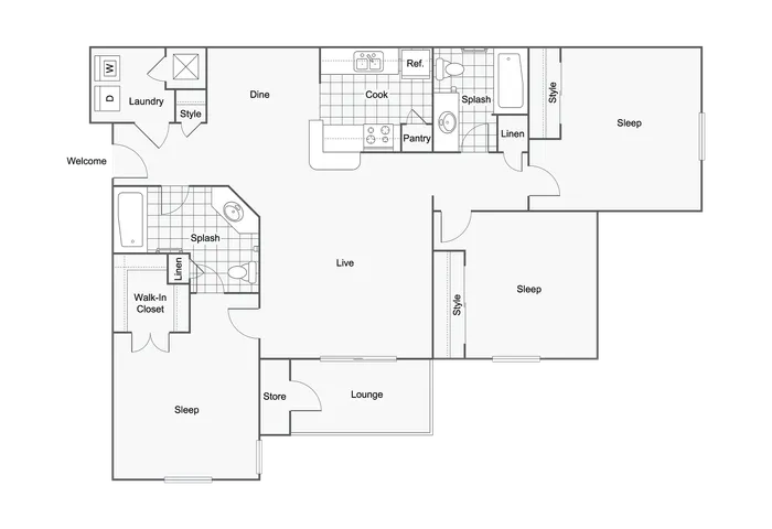 Concord Lura | 3-Bedroom Floorplan