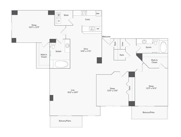Dumfries | 3-Bedroom Floorplan