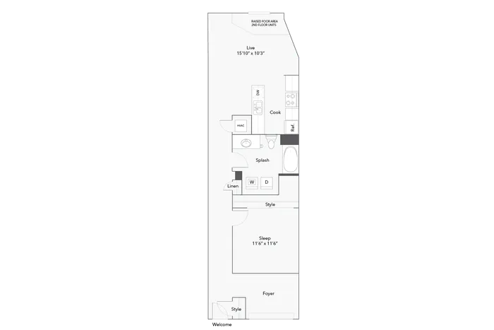 1 BR x 1 BA - C w/Foyer Floorplan - Apartments in Milwaukee, Wisconsin