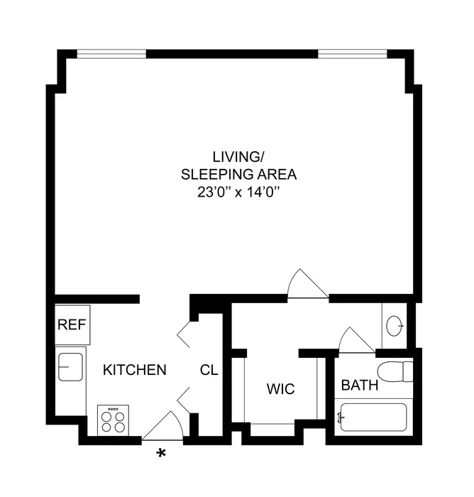 Studio - B Floorplan