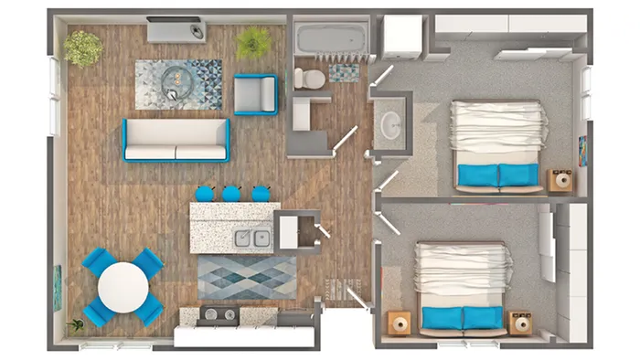 Natoma | 2-Bedroom Floorplan