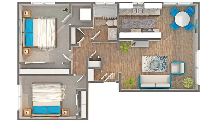Pavilion | 2-Bedroom Floorplan