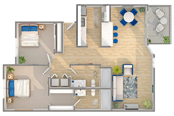 B2 | 2-Bedroom Floorplan