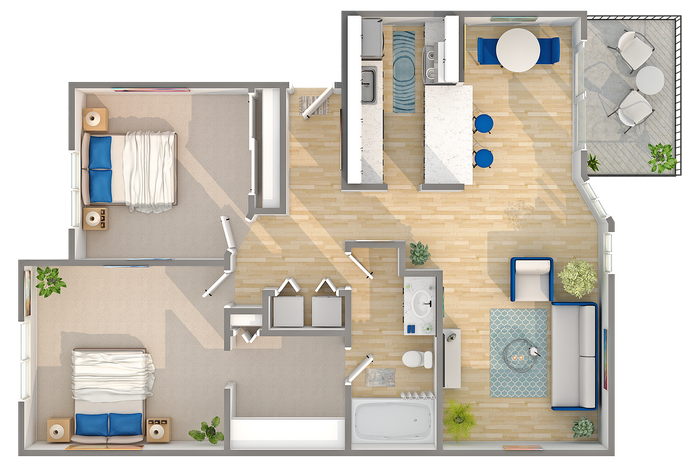 B1 | 2-Bedroom Floorplan