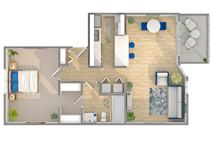 A1 | 1-Bedroom Floorplan