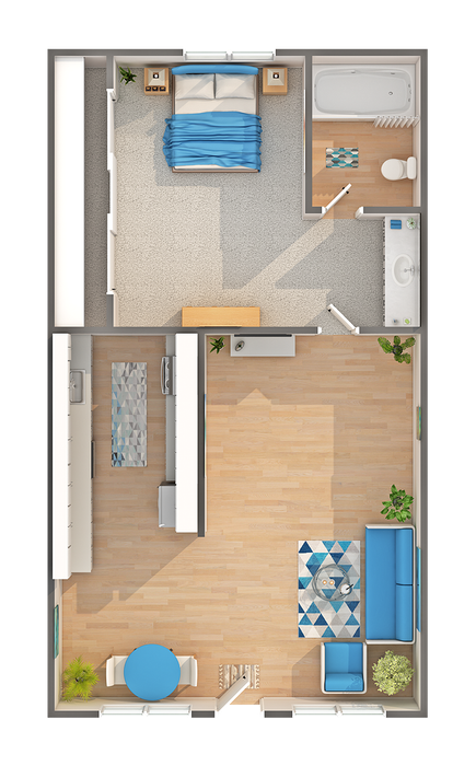 A1-50 | 1-Bedroom Floorplan