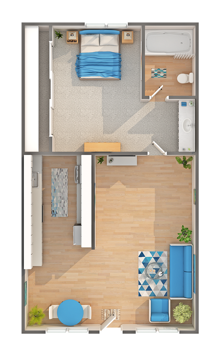 A1-60 | 1-Bedroom Floorplan