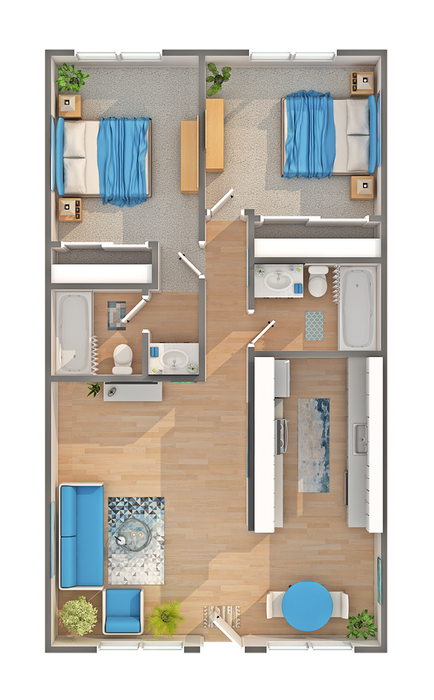 B2 | 2-Bedroom Floorplan