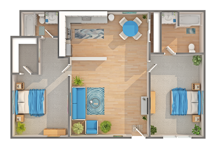 B4 | 2-Bedroom Floorplan