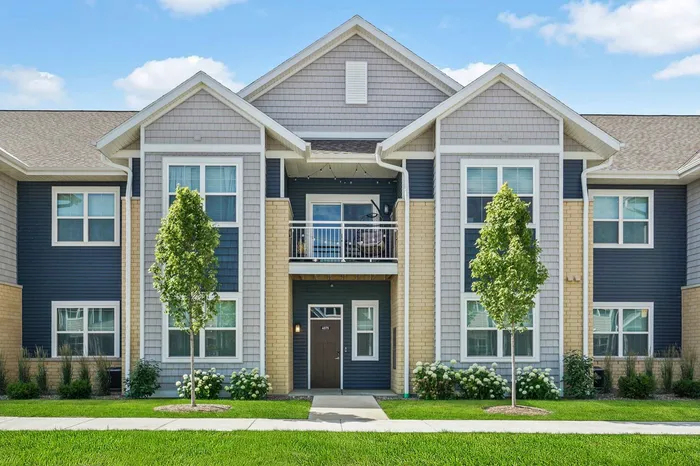 Stacked flats exterior at The 85 at Maple Grove highlighting multi-level residences in Madison, Wisconsin.