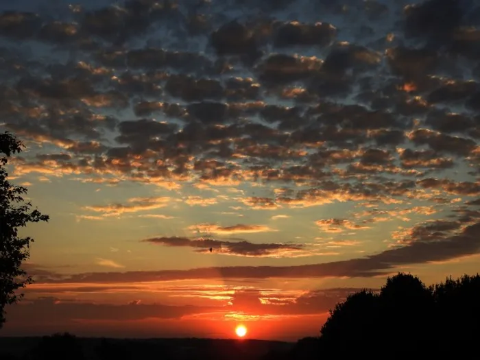 Sunset view overlooking the nature preserve near Saddlebrook Apartments in Pewaukee, Wisconsin.