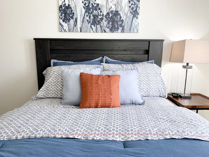 Bedroom at Ridge View Apartments in St. Francis, Wisconsin designed for comfort and relaxation.