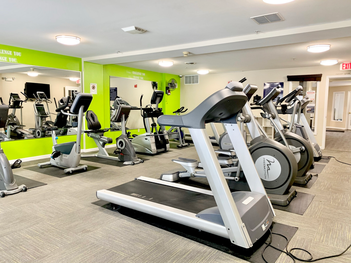 Fitness center at Barrington Place Apartments in Madison, Wisconsin equipped for daily workouts and active living.