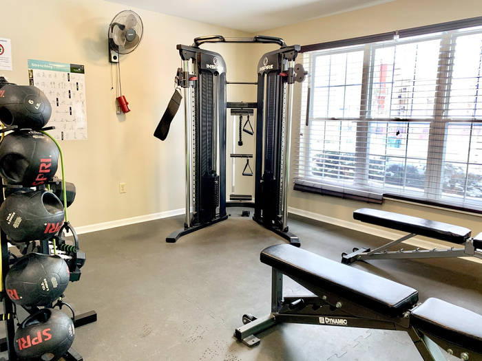 Fitness center at Barrington Place Apartments in Madison, Wisconsin equipped for daily workouts and active living.
