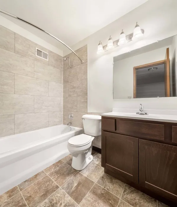 Bathroom at Stone Point Apartments with clean finishes and everyday functionality.