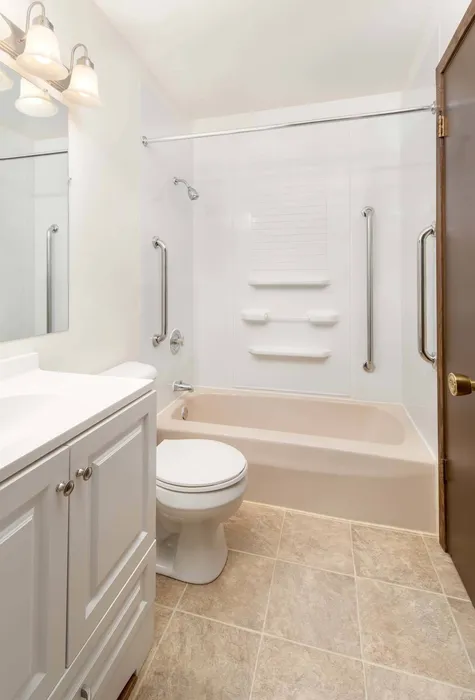 Bathroom at Stone Point Apartments with clean finishes and everyday functionality.