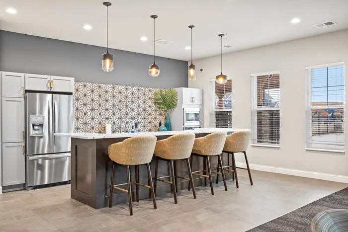 Clubroom at The 85 at Maple Grove offering gathering space and indoor amenities in Madison, Wisconsin.