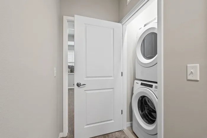 In-unit laundry at The 85 at Maple Grove offering everyday convenience in townhome living.