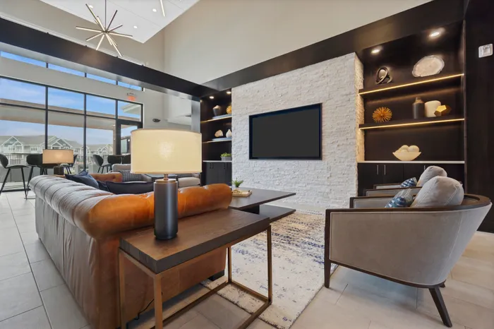 Interior clubhouse space at Seasons at North Aurora Apartments in North Aurora, Illinois for resident access and activities.