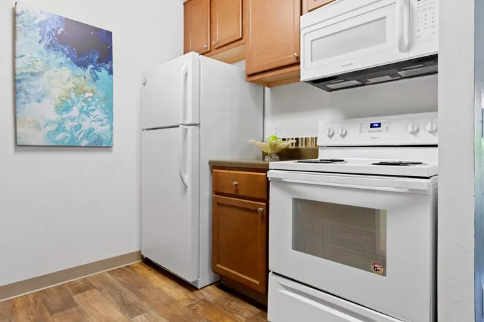 Apartment kitchen at Arbor Lakes Apartments in Middleton, Wisconsin.