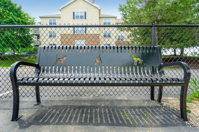 On-site dog park at Riverwood Apartments in Kenosha, Wisconsin offering open space for pets.